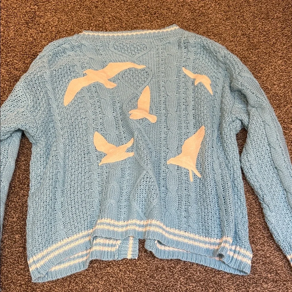 Taylor Swift Authentic 1989 Light Blue Knit Cardigan - Picture 3 of 3